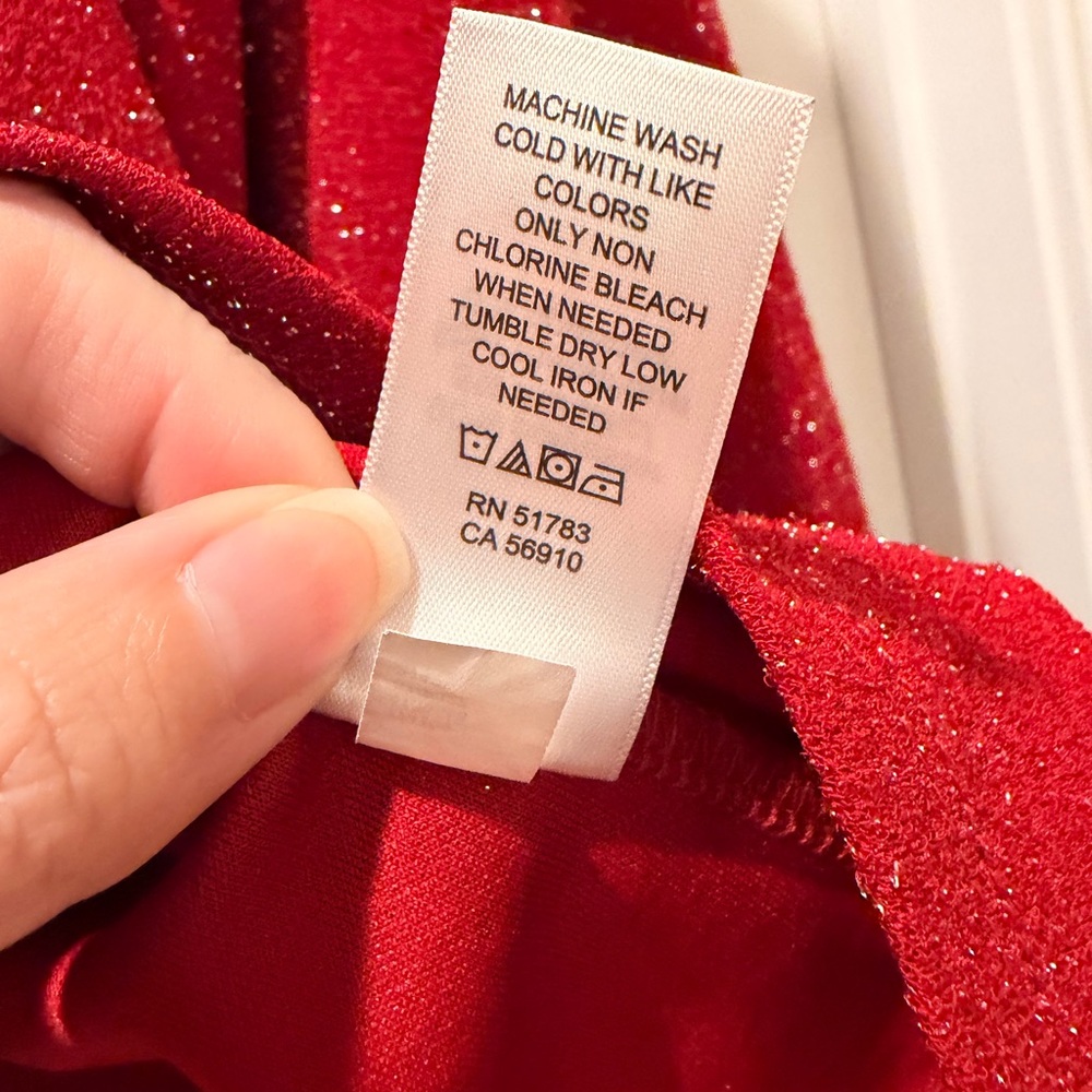 Maurices Red Long Sleeve Sparkly Top - Picture 5 of 5